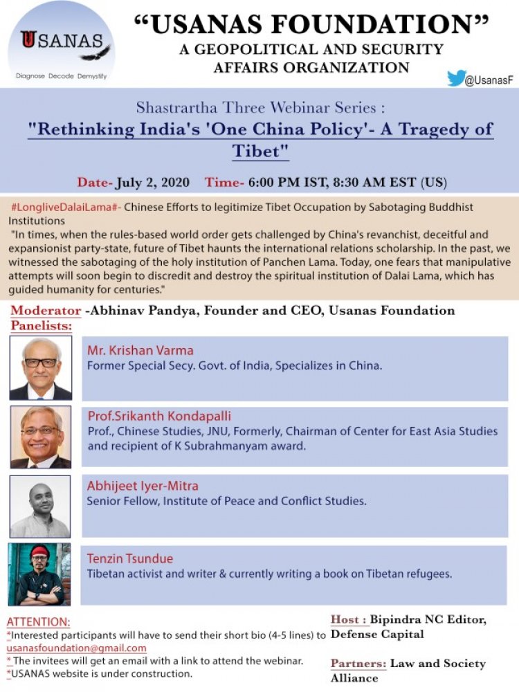 Webinar-Rethinking India’s ‘One China Policy’