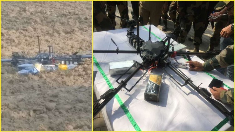 Photo Courtesy: DNA, Pakistani spy drone shot down by the Border Security Force(BSF) in Kathua