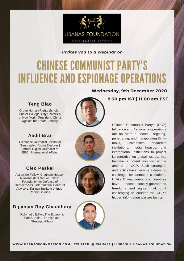 Webinar: China's Influence and Espionage Operations