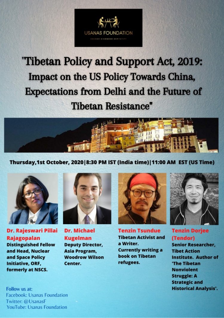Webinar- Tibet Reform and Policy Act, 2019: Impact on the US Policy Towards China,